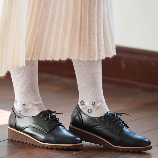 いつもの靴下感覚でお出かけ! A(杢グレー) コーディネート例