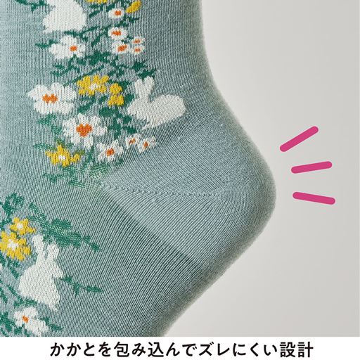 かかとを包み込んでズレにくい設計