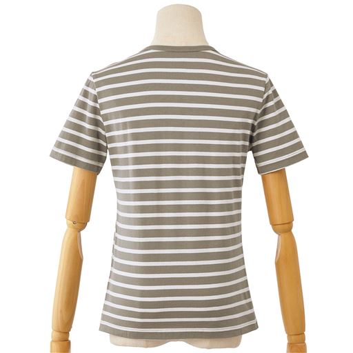 ボーダーA(オフホワイト×ブラウン) バックスタイル