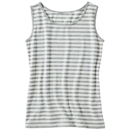 ボーダーC(グレーモク×オフホワイト) レギュラー丈