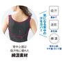気になる背中の汗をカバー (1)汗をかきやすい背中上部は吸汗性に優れた綿混素材