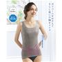 ボリュームをおさえて、さらし風に小胸をメイク<br>ぽっこりお腹もおさえます<br>ローズグレー