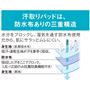汗取りパッドは防水布ありの三重構造