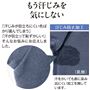 【汗染み防止加工】汗をかいても表に染み出にくい加工を施しています。(※着用効果には個人差があります。)
