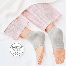 かかとケアソックス(かかと厚塗りシリコンシート内蔵・保湿ケア)(日本製)