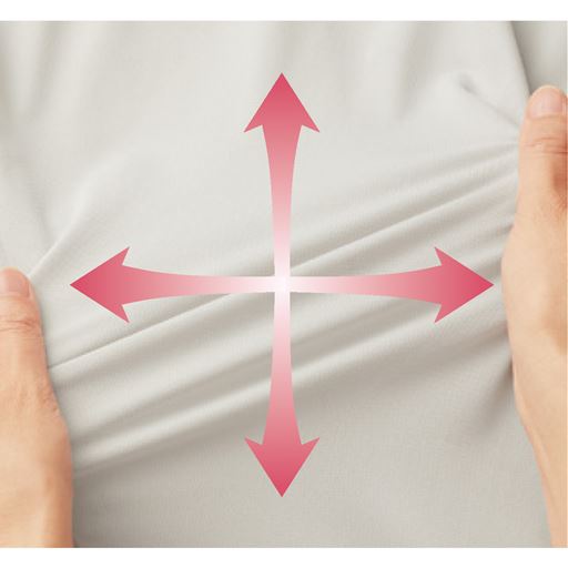 タテヨコ程よく伸びて動きやすいカットソー素材