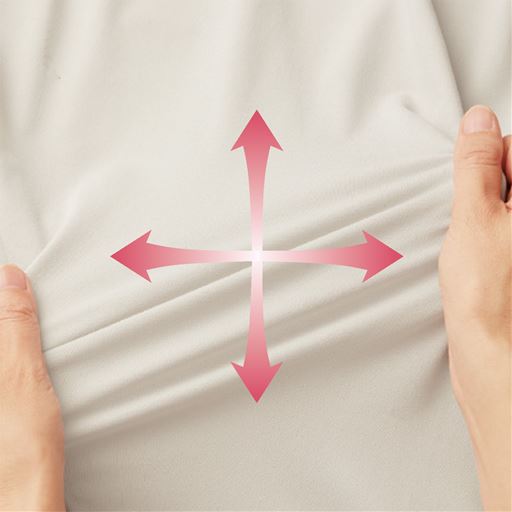 タテヨコ程よく伸びて動きやすいカットソー素材