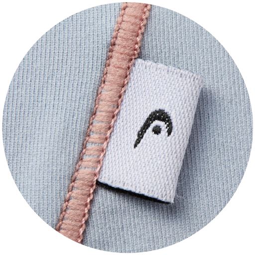 スモークブルー 左脇にブランドピスネーム付き