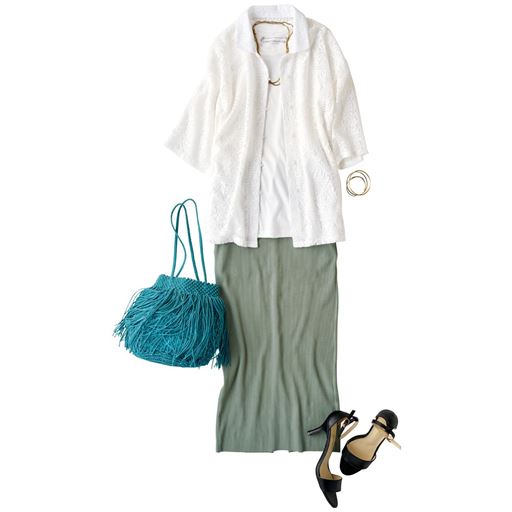 ソフトカーキ コーディネート例