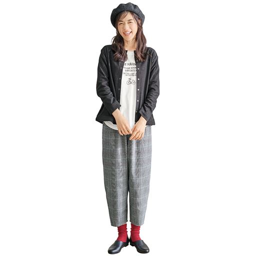 グレンチェック コーディネート例