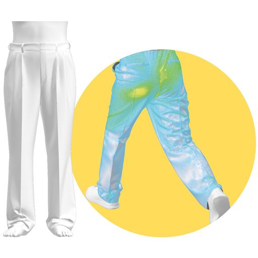 (2)着圧・テンションテスト 60代の平均値アバターに(1)の着圧・テンションテストを行います