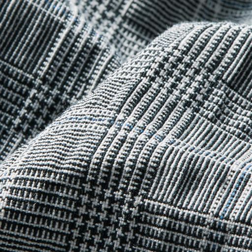 グレー系 上品で涼しげなチェック柄のサッカー素材