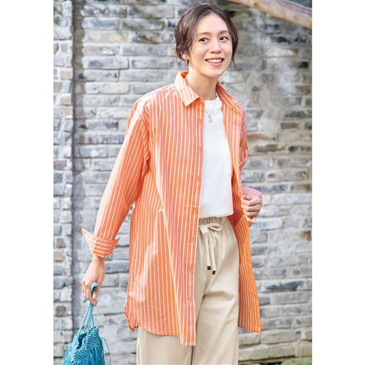 オレンジ系 コーディネート例