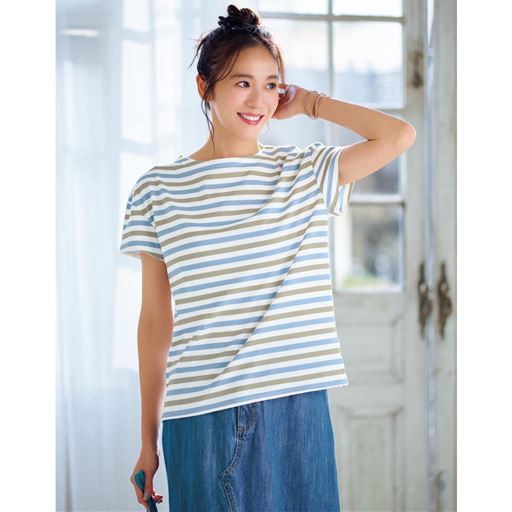 T(スカイブルー×オフホワイト×グレージュ)