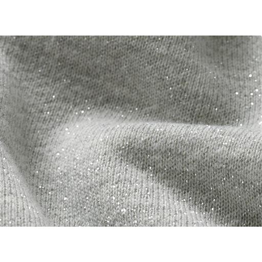 ライトグレー ほのかな煌めきが上品なシルバーラメ入り裏毛素材
