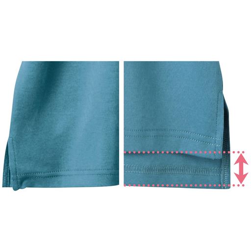 前後差のある丈にリニューアル!<br>前はすっきり短め、後は長めでヒップをカバー