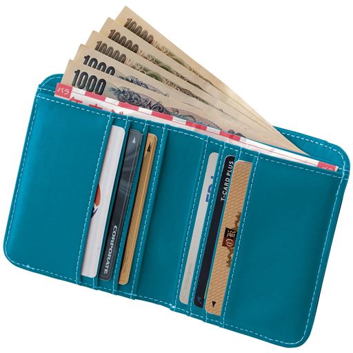 カードは6枚、お札は2カ所に収納可能 <br>※イメージ