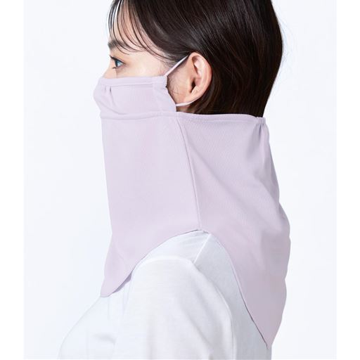 首筋・胸元までカバー <br>長め丈で衿の開いた服も胸元までしっかりカバー 約25cm