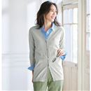 綿混のＵＶカットＶネックロングカーディガン