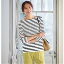 ボートネックボーダーＴシャツ（７分袖）