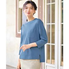 クルーネックTシャツ(7分袖)(綿100%・洗濯機OK)