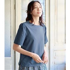 コットンレーススリーブTシャツ(綿100%・洗濯機OK)