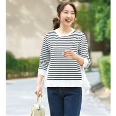 ボーダー切替プルオーバー