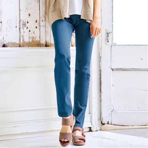 美シルエットスキニーデニムパンツ(洗濯機OK)