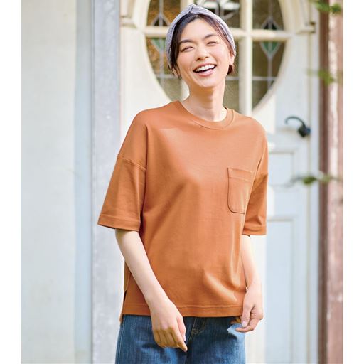 クルーネックTシャツ(綿100%・洗濯機OK)