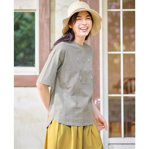 プリントゆるTシャツ(リブ以外綿100%・洗濯機OK)