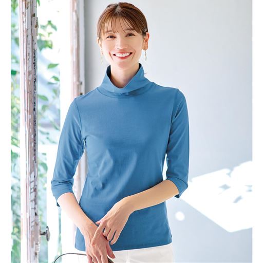 サマールーズネックTシャツ(7分袖)(綿100%・UVカット・洗濯機OK)