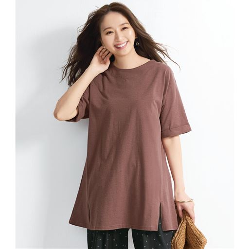 袖折返しチュニック