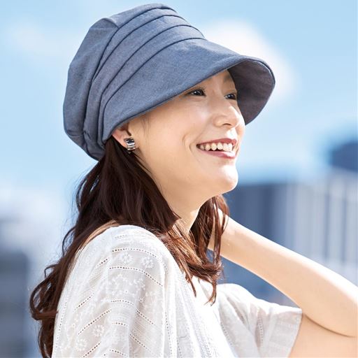 超軽量ダンガリークロッシェ帽子