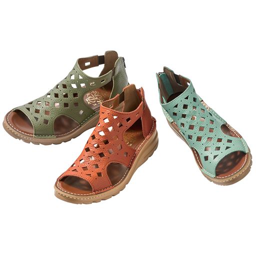 (左から)カーキ、ブリックブラウン、ミントブルー