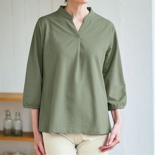 UVカット衿元すっきりスキッパー