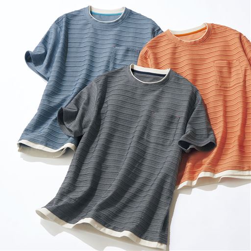 1枚でキマる!表面感のあるレイヤードTシャツ