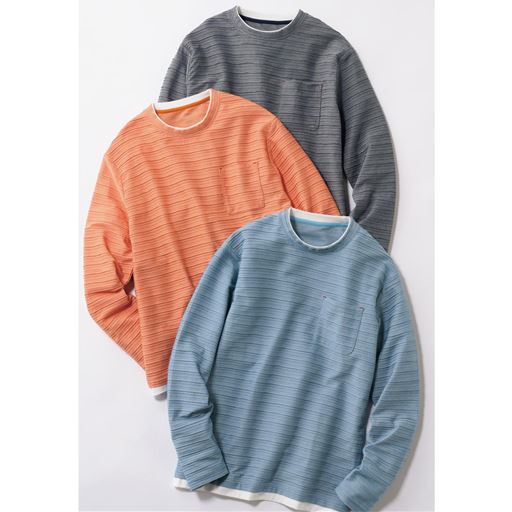 (上から)ネイビー、オレンジ、サックス