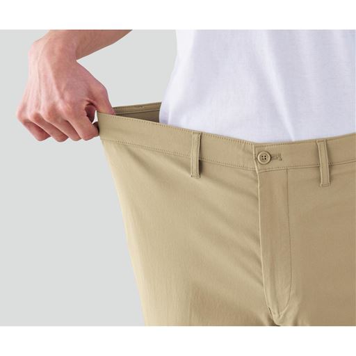 ウエストラクラクな横ストレッチゴム。