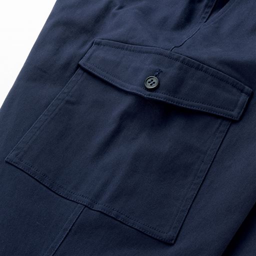 ネイビー系<br>マチなしカーゴポケット