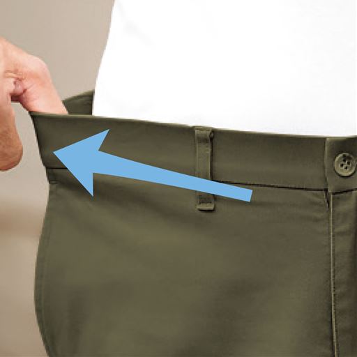 ウエストが伸びる仕様になりさらに快適に