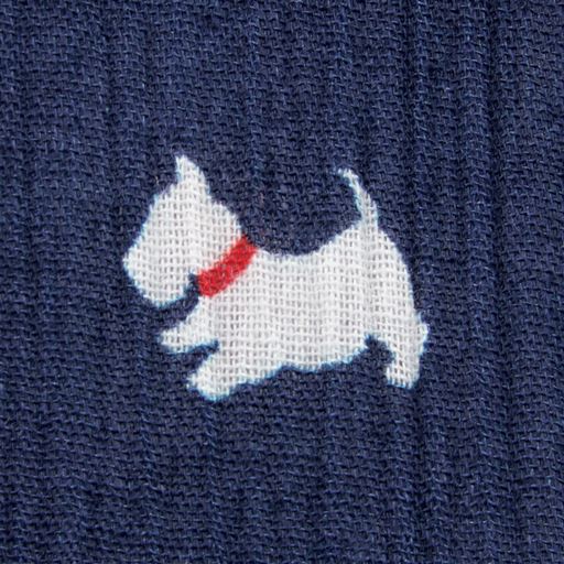 ネイビー系 犬柄(柄アップ)