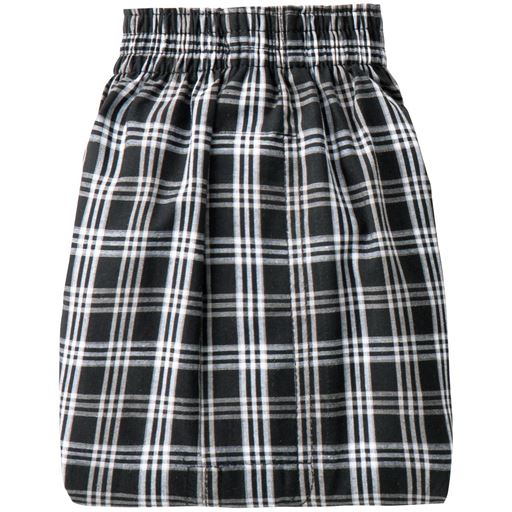 B(色・柄違い3枚組)ブラック系(チェック柄)