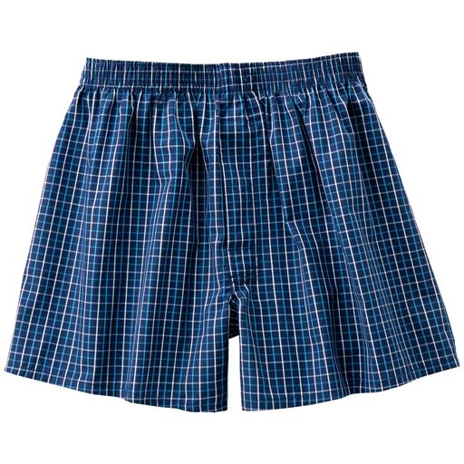 A(色・柄違い3枚組)ネイビー系(チェック柄)