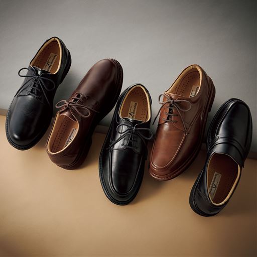 ブラックB(プレーントゥ)ダークブラウンB(プレーントゥ)ブラックC(Uモカ)ブラウンC(Uモカ)ブラックA(ローファー)