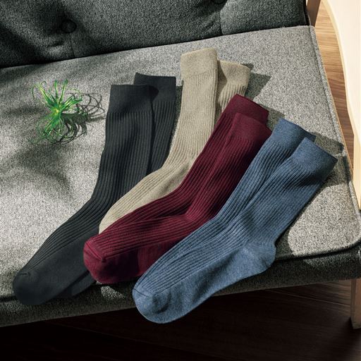 シンプルでカラーも豊富なリブソックス
