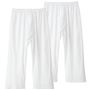 ホワイト 2枚組<br>もも裏の汗も吸収し脚汗もガードする、7分丈ロンパン