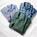 ダブルガーゼシャツパジャマ（男女兼用）