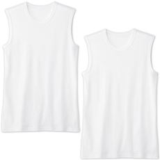 消臭 スリーブレス丸首(2枚組)