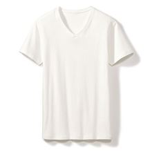 綿100%快適機能の半袖Vネックインナー(スマートドライ&reg;)