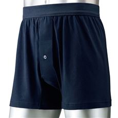 同色3枚組 綿混ニットトランクス/ウエストが平ゴムじゃない柔らか仕様(前開き)